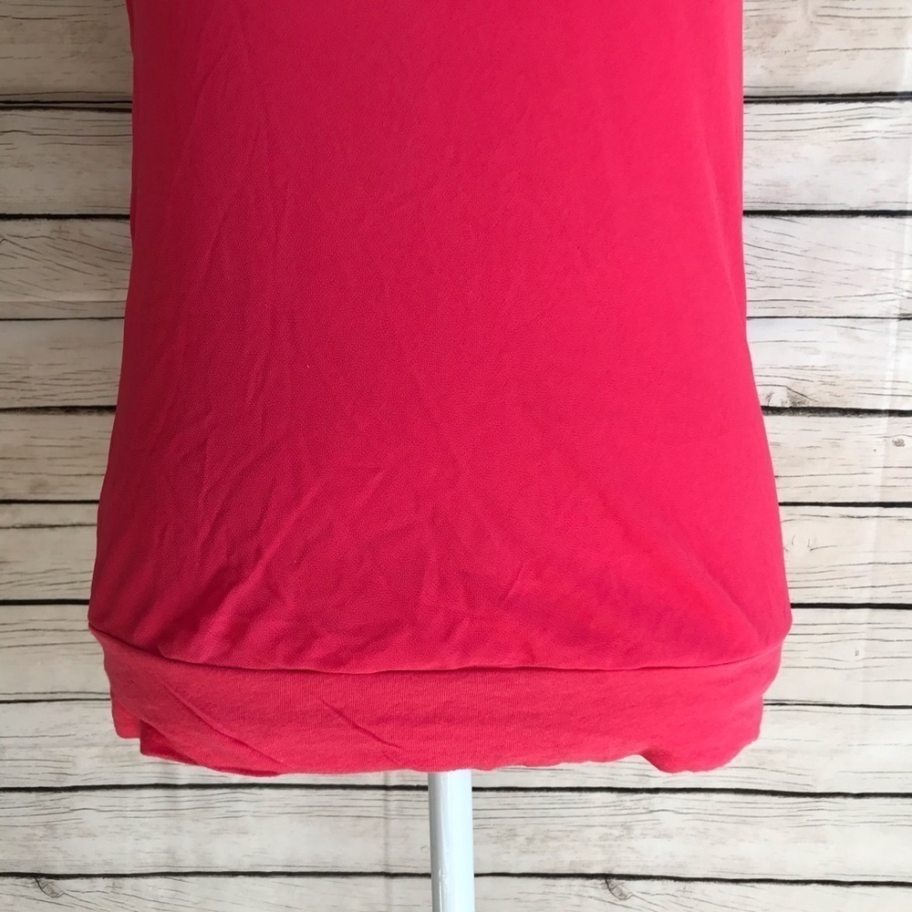 Express Pink Sheer Lined Racerback Top - Picture 3 of 8